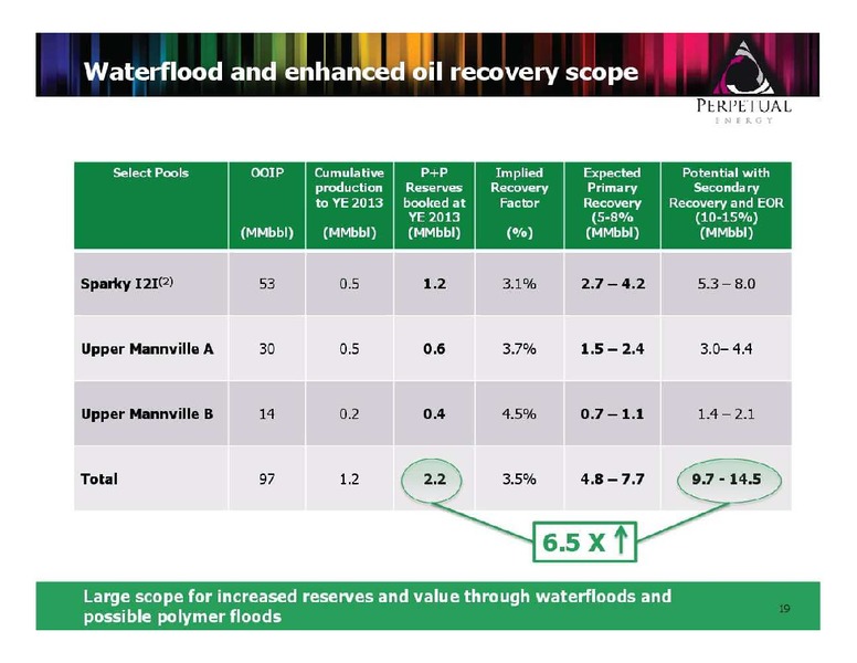 FIRSTENERGY CAPITAL ENERGY GROWTH CONFERENCE – Perpetual Energy Inc – slide 19