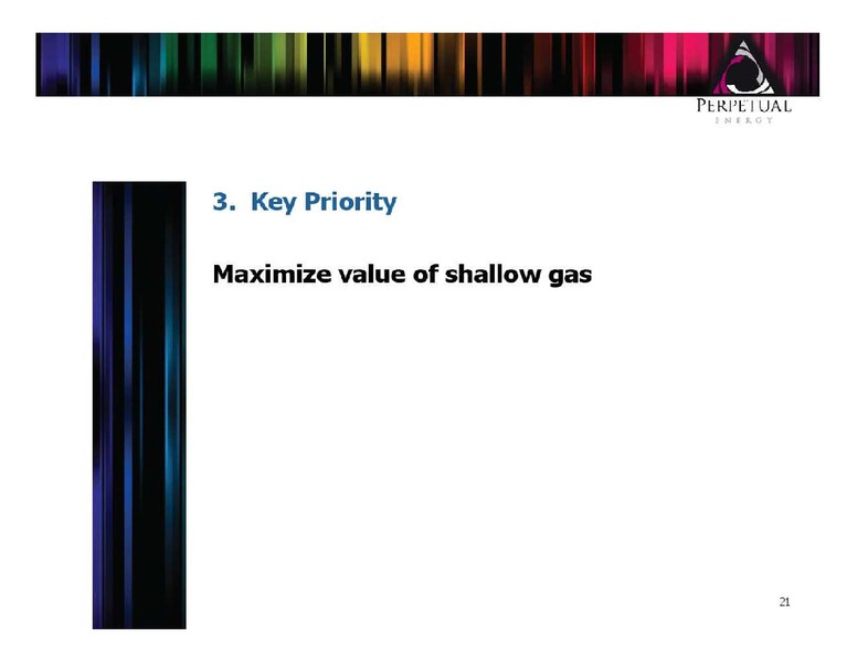 FIRSTENERGY CAPITAL ENERGY GROWTH CONFERENCE – Perpetual Energy Inc – slide 21