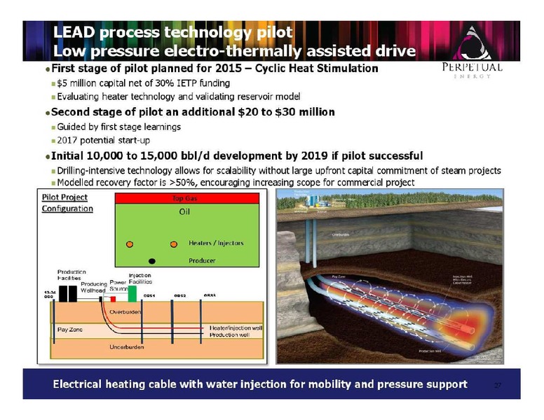 FIRSTENERGY CAPITAL ENERGY GROWTH CONFERENCE – Perpetual Energy Inc – slide 27
