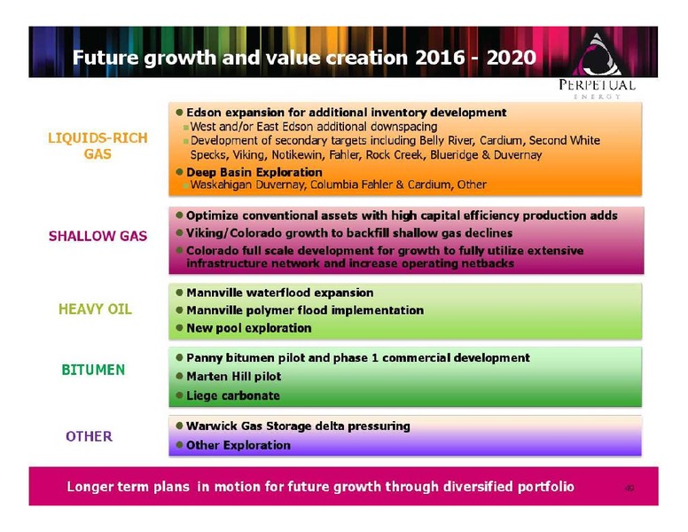 FIRSTENERGY CAPITAL ENERGY GROWTH CONFERENCE – Perpetual Energy Inc – slide 49