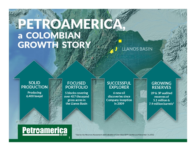 January 2014 Corporate Presentation – Petroamerica Oil Corp – slide 2