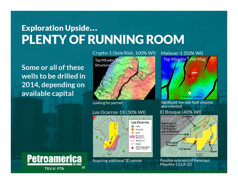 January 2014 Corporate Presentation – Petroamerica Oil Corp – slide 19