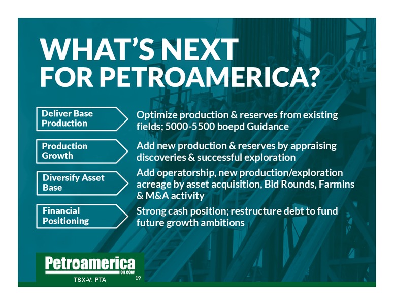 January 2014 Corporate Presentation – Petroamerica Oil Corp – slide 20
