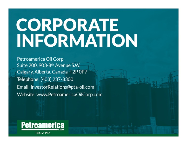 January 2014 Corporate Presentation – Petroamerica Oil Corp – slide 26