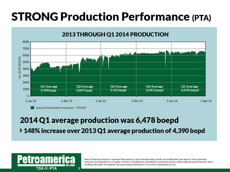 June 2014 Corporate Presentation – Petroamerica Oil Corp – slide 3