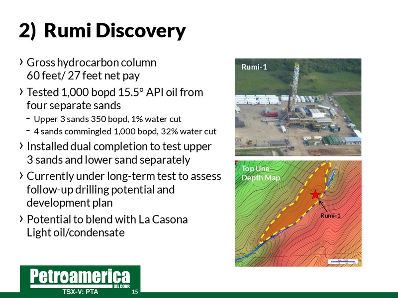 June 2014 Corporate Presentation – Petroamerica Oil Corp – slide 15