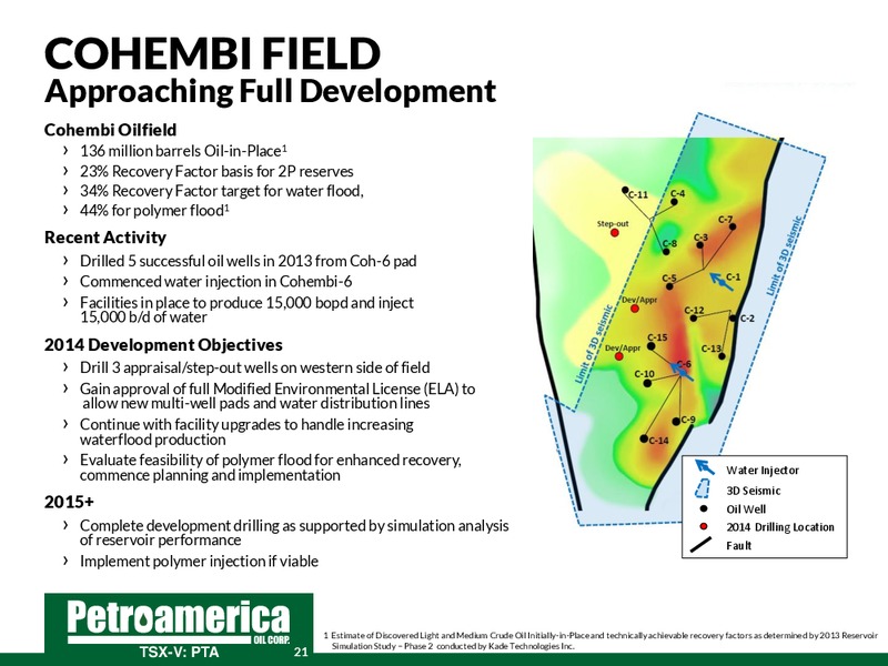 June 2014 Corporate Presentation – Petroamerica Oil Corp – slide 21