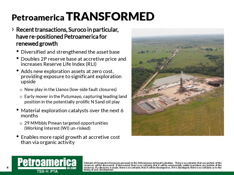 September 2014 Corporate Presentation – Petroamerica Oil Corp – slide 4