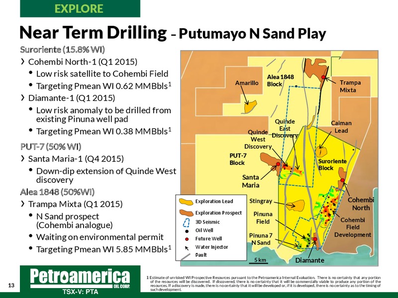 September 2014 Corporate Presentation – Petroamerica Oil Corp – slide 13