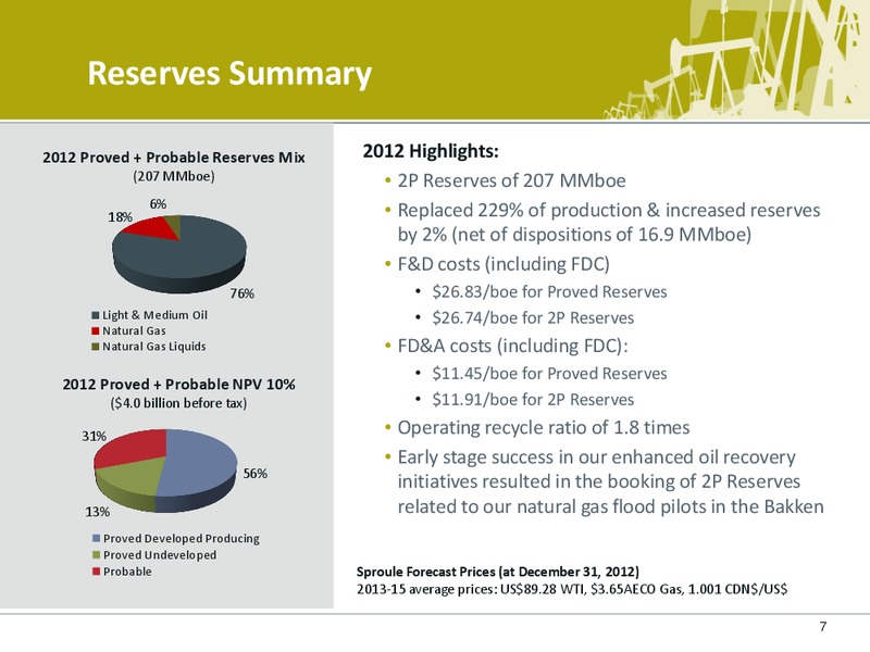 CORPORATE PRESENTATION – Petrobakken Energy Ltd. – slide 6