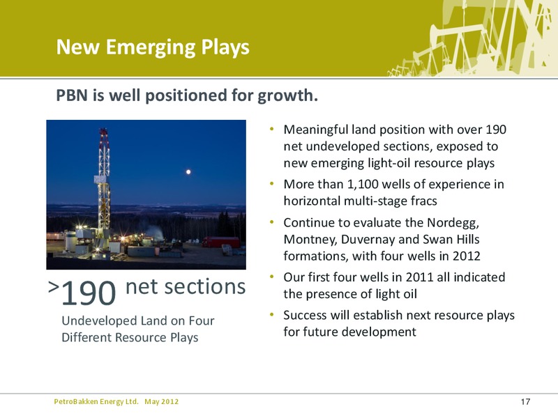 ANNUAL GENERAL MEETING – Petrobakken Energy Ltd. – slide 16