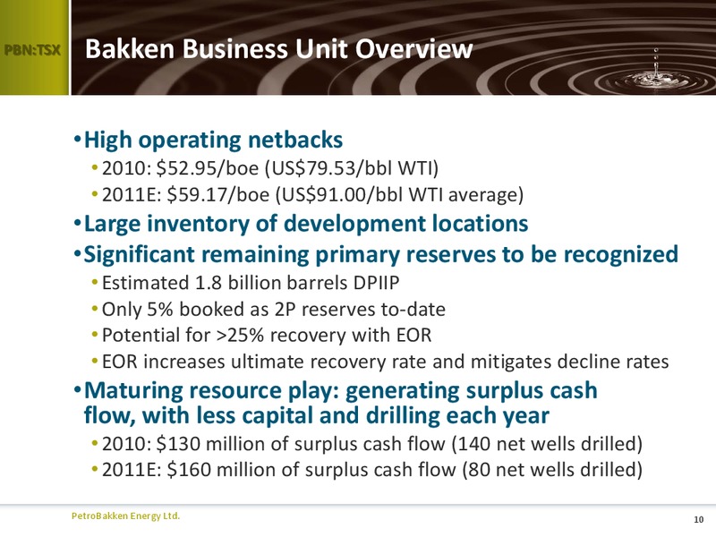 CAPP OIL & GAS INVESTMENT SYMPOSIUM – Petrobakken Energy Ltd. – slide 9