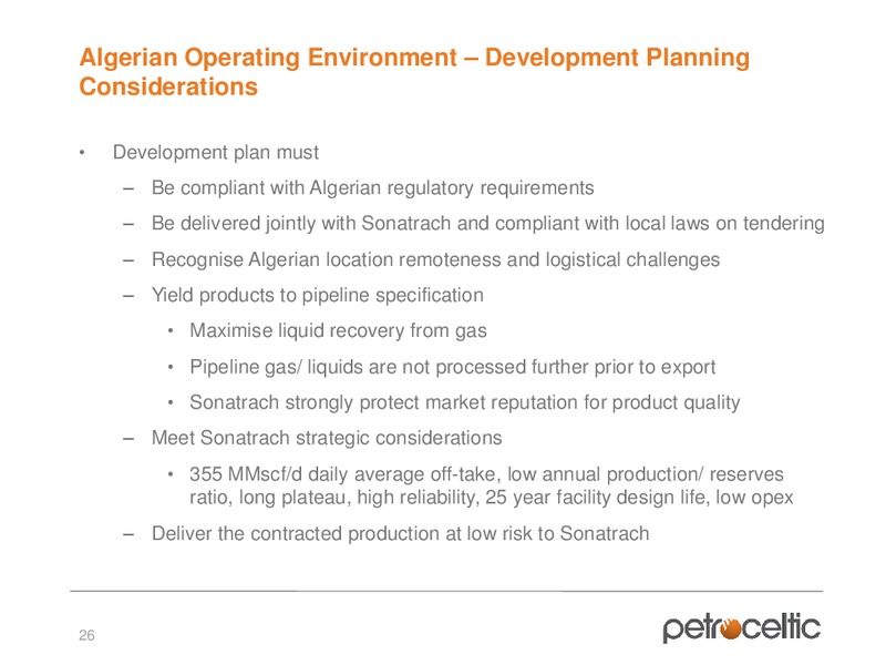 Capital Markets Day – Petroceltic International Plc – slide 26