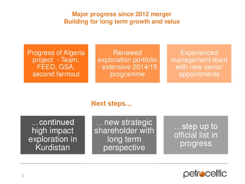 Annual General Meeting – Petroceltic International Plc – slide 2