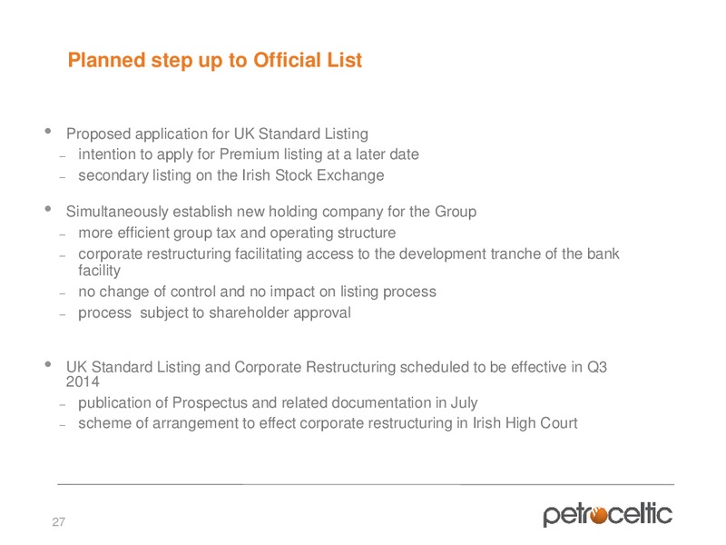 Annual General Meeting – Petroceltic International Plc – slide 27