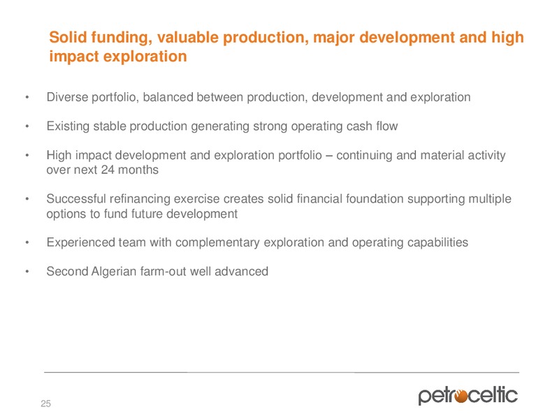 Interim Results – Petroceltic International Plc – slide 25