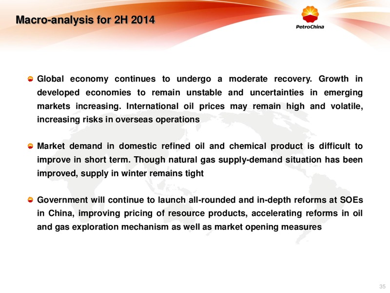 2014 Interim Results Presentation – Petrochina Co. Ltd. – slide 34