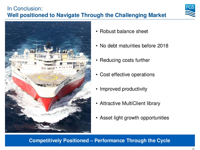 Q4 2014 EARNINGS CALL – Petroleum Geo Services (PGS) – slide 27