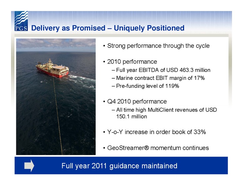 Q4 2010 EARNINGS CALL – Petroleum Geo Services (PGS) – slide 3
