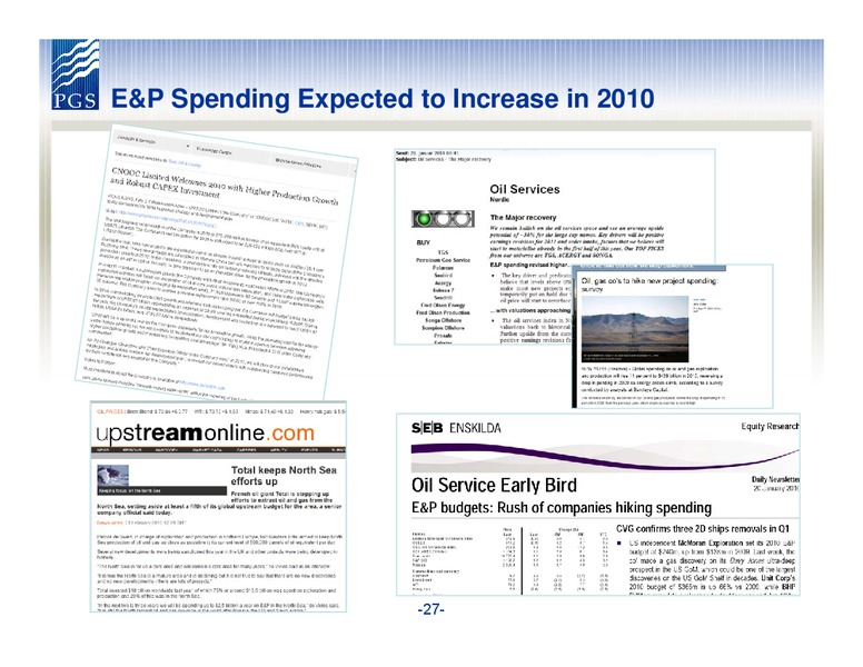 Q4 2009 EARNINGS CALL – Petroleum Geo Services (PGS) – slide 27