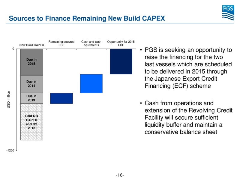 Q2 2013 EARNINGS CALL – Petroleum Geo Services (PGS) – slide 16