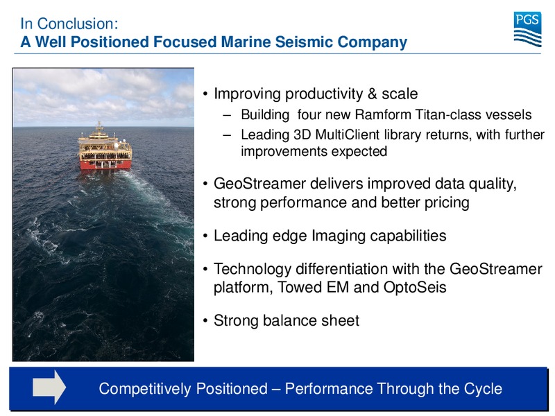 PARETO SECURITIES 20TH OIL AND OFFSHORE CONFERENCE – Petroleum Geo Services (PGS) – slide 21