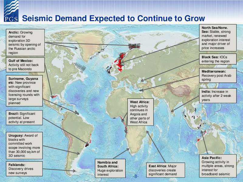 PARETO SECURITIES OIL AND OFFSHORE CONFERENCE – Petroleum Geo Services (PGS) – slide 8
