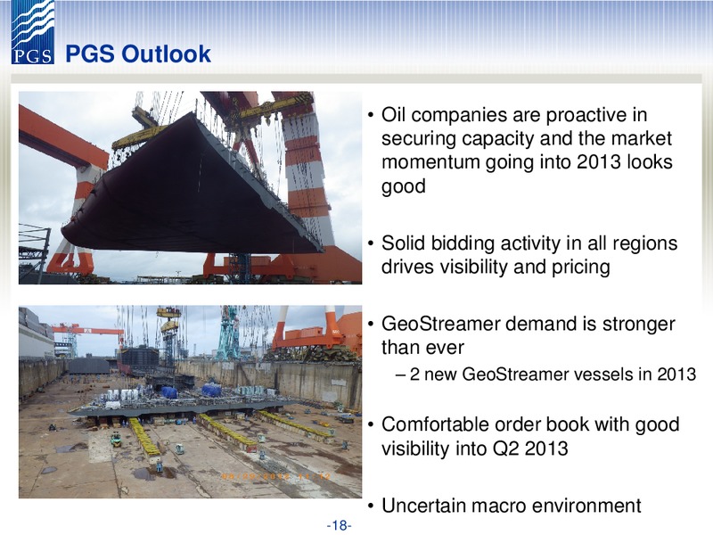 PARETO SECURITIES OIL AND OFFSHORE CONFERENCE – Petroleum Geo Services (PGS) – slide 18