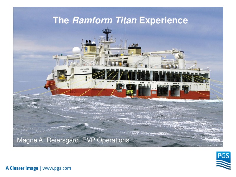 Q3 2013 EARNINGS CALL – Petroleum Geo Services (PGS) – slide 17