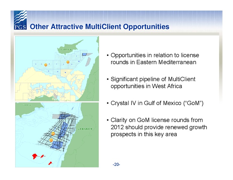 Q3 2011 RESULTS – Petroleum Geo Services (PGS) – slide 20
