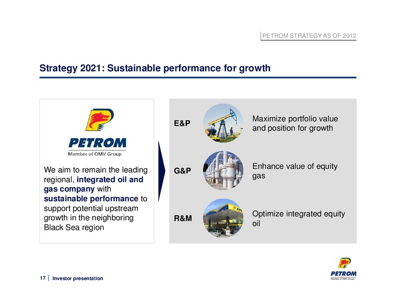 MAY 2014 INVESTOR PRESENTATION – PETROM – slide 17