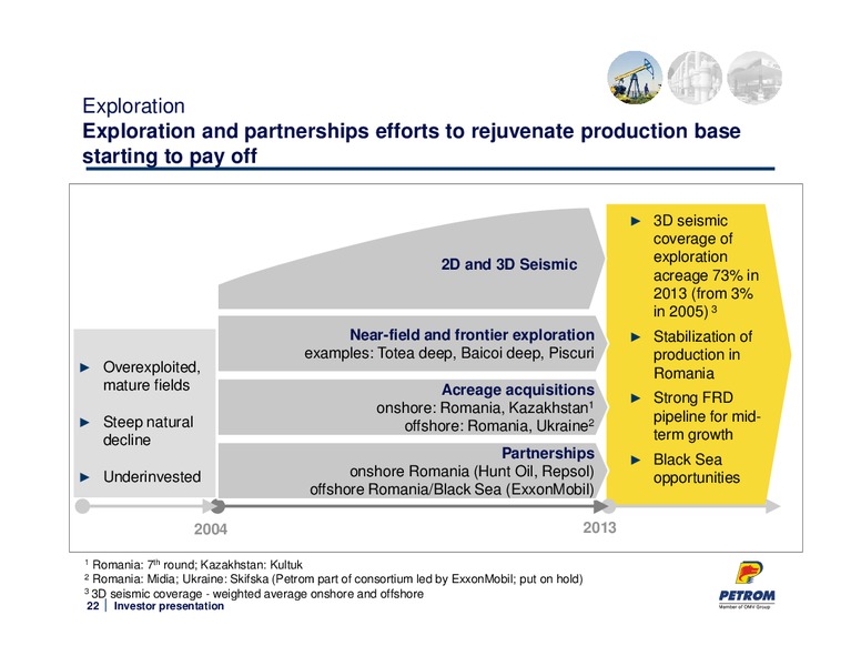 MAY 2014 INVESTOR PRESENTATION – PETROM – slide 22