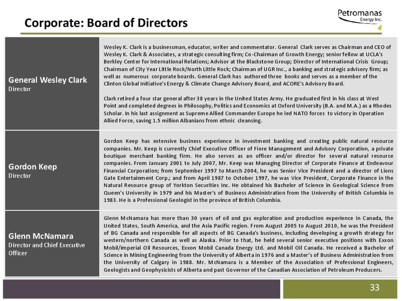 CORPORATE PRESENTATION – Petromanas – slide 31