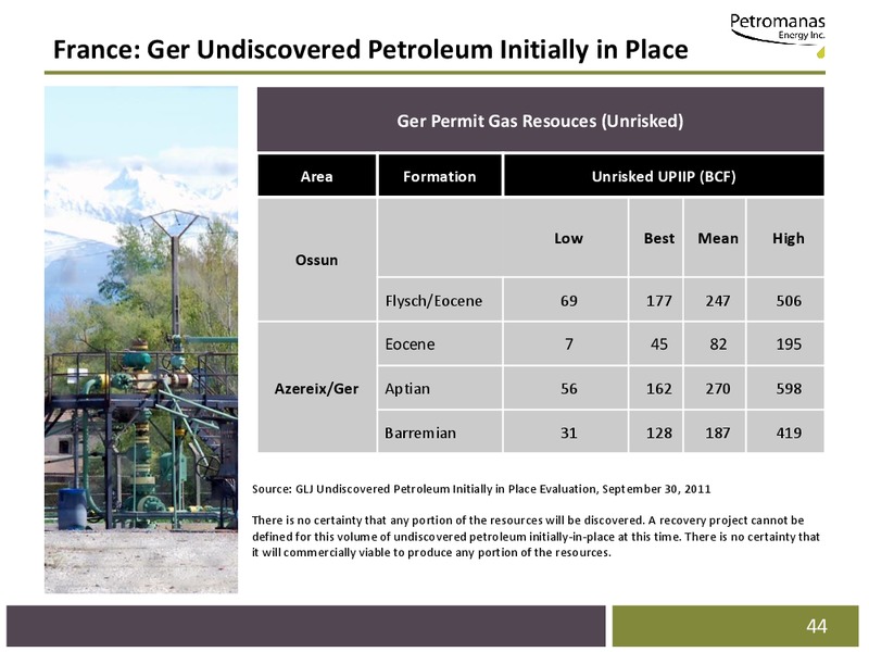 CORPORATE PRESENTATION – Petromanas – slide 42