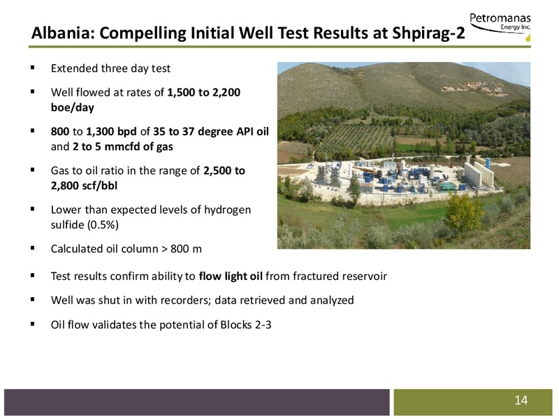 CORPORATE PRESENTATION – Petromanas – slide 12