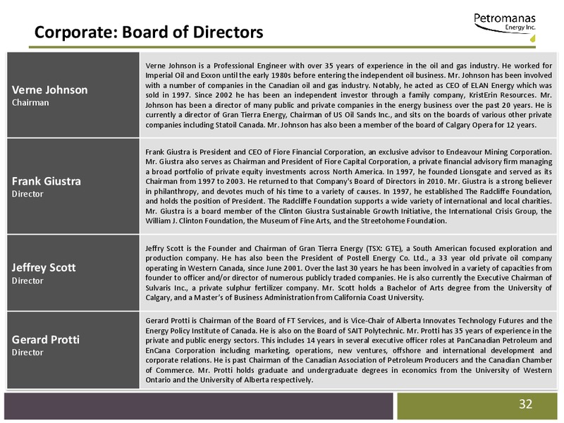 CORPORATE PRESENTATION – Petromanas – slide 30