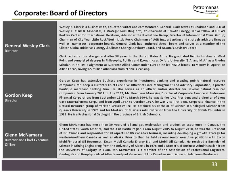 CORPORATE PRESENTATION – Petromanas – slide 31