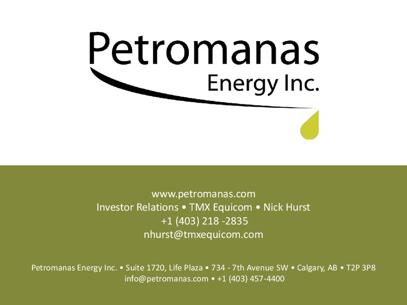 CORPORATE PRESENTATION – Petromanas – slide 45