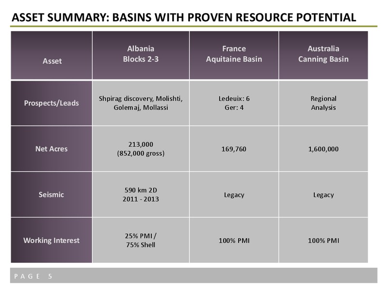 Exploring High Impact International Opportunities – Petromanas – slide 3