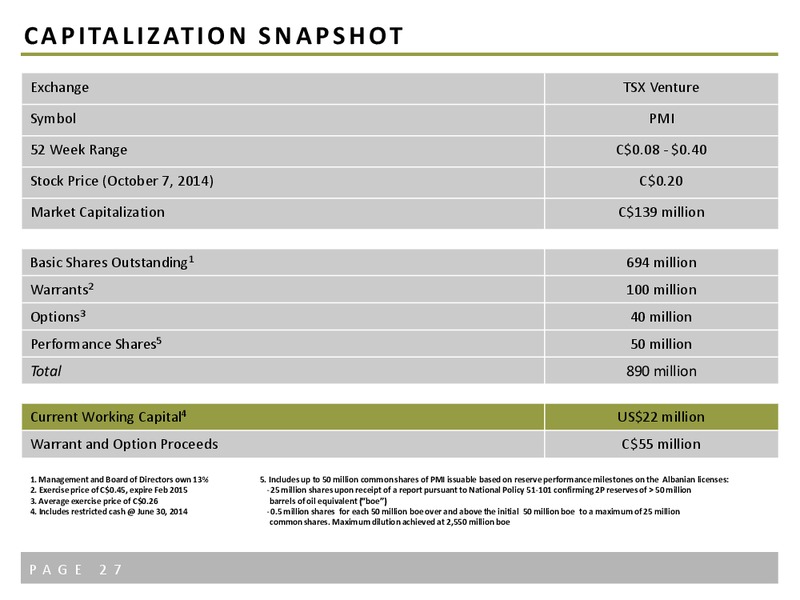 Exploring High Impact International Opportunities – Petromanas – slide 25
