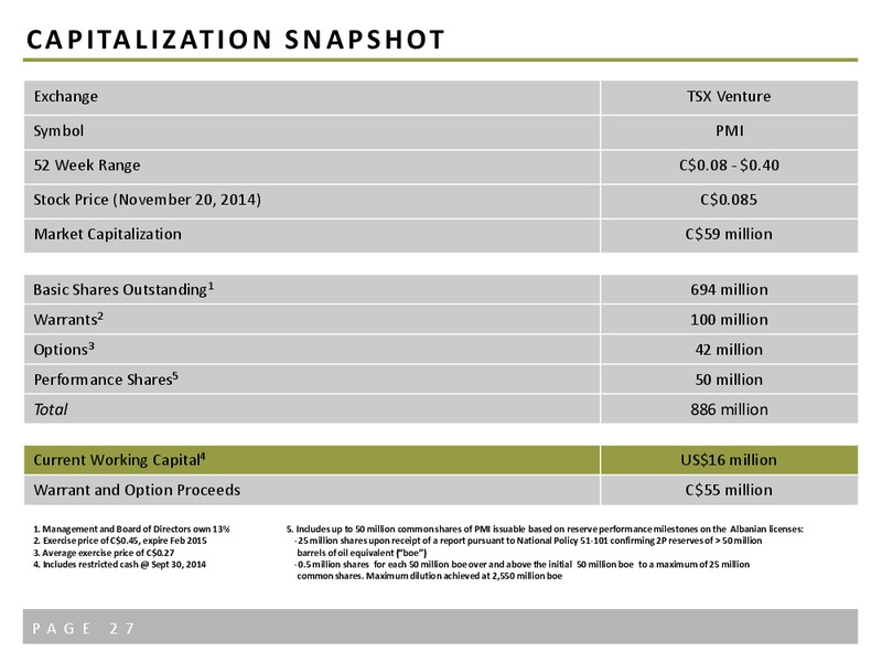 CORPORATE PRESENTATION – Petromanas – slide 25