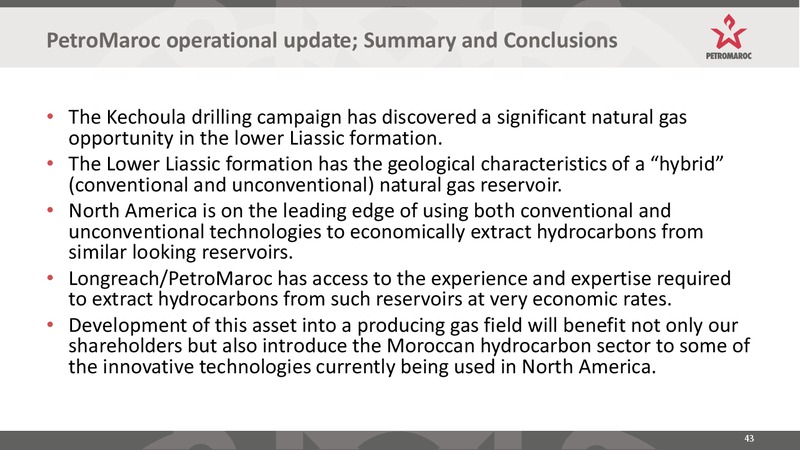 INVESTOR PRESENTATION – Longreach Oil Ltd. – slide 43