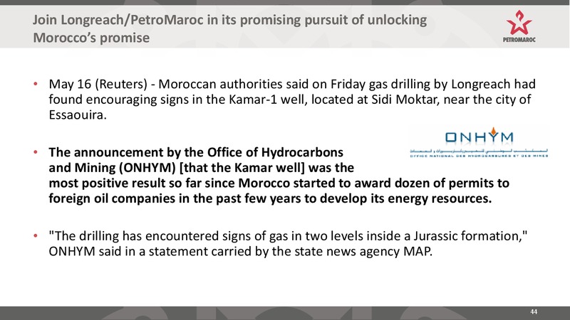 INVESTOR PRESENTATION – Longreach Oil Ltd. – slide 44