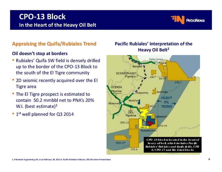 INVESTOR PRESENTATION – Petronova Inc. – slide 6