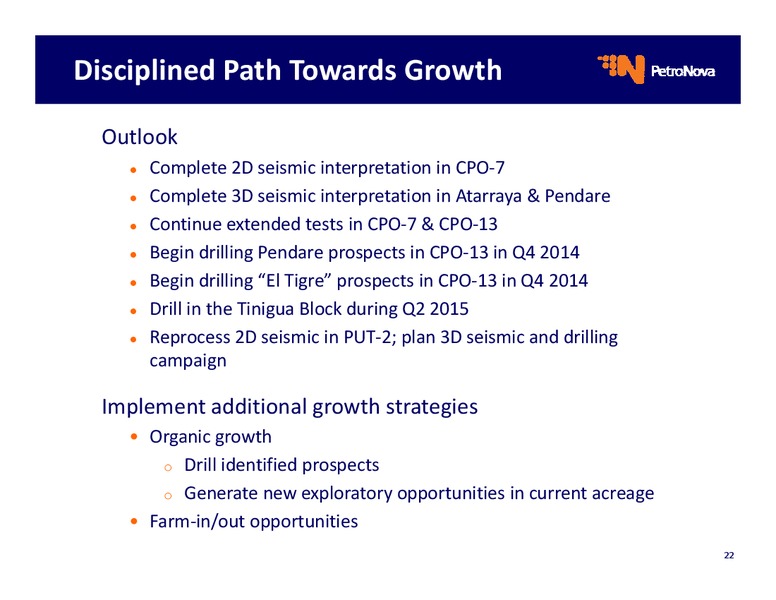 Operational Update – Petronova Inc. – slide 22