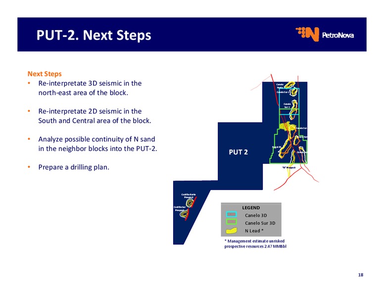 OPERATIONAL UPDATE – Petronova Inc. – slide 18