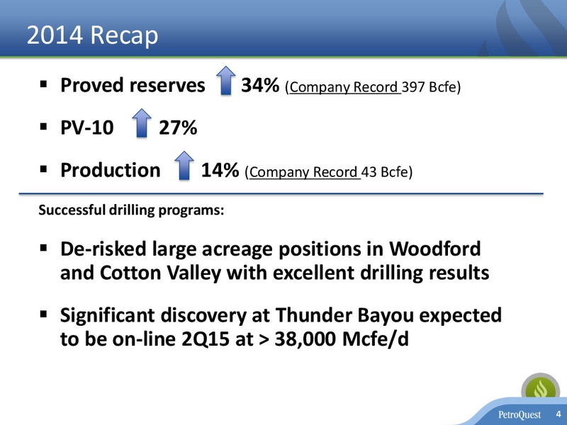 INVESTOR PRESENTATION – Petroquest Energy Inc. – slide 3