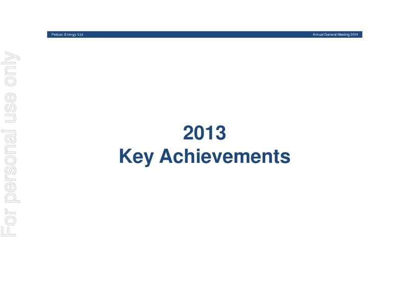 2014 AGM Presentation – Petsec Energy Ltd. – slide 28