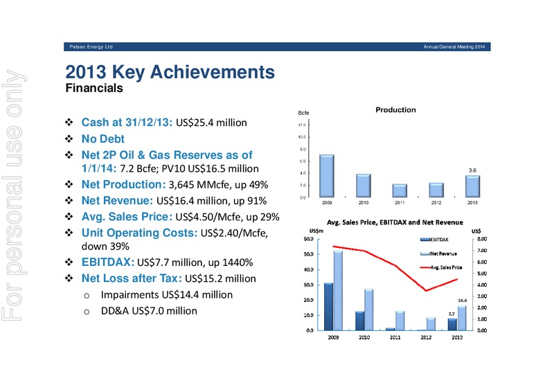 2014 AGM Presentation – Petsec Energy Ltd. – slide 33