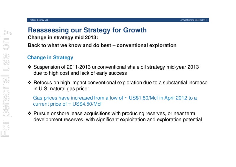 2014 AGM Presentation – Petsec Energy Ltd. – slide 37